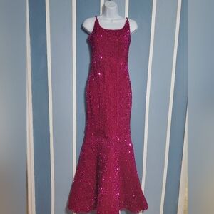 NWT Pink Sequin Evening/prom DressGown